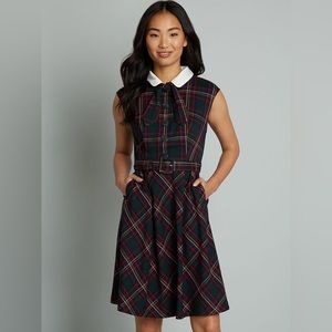 MODCLOTH prep school posh fit & flare Plus Size dress
